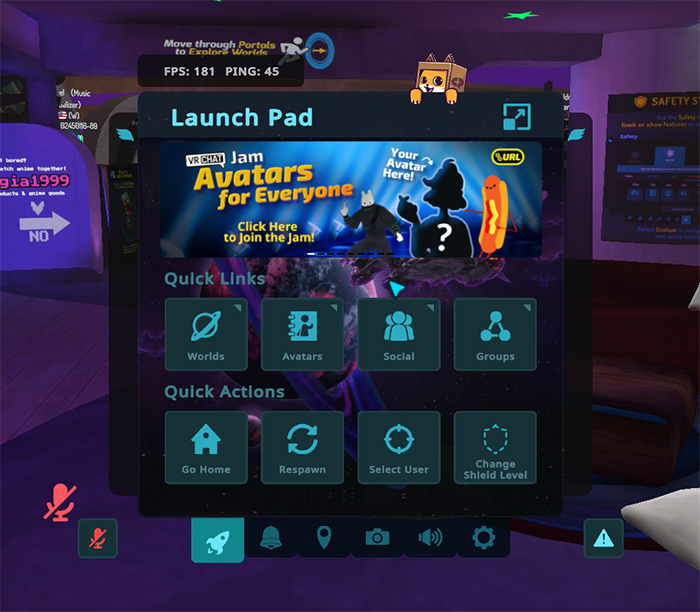 a screenshot of the player menu